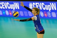 She was the top scorer in the last CEV match against Olomouc: Stuttgarts Julia Schaefer. (Photo: Tom Bloch | www.tombloch.de)